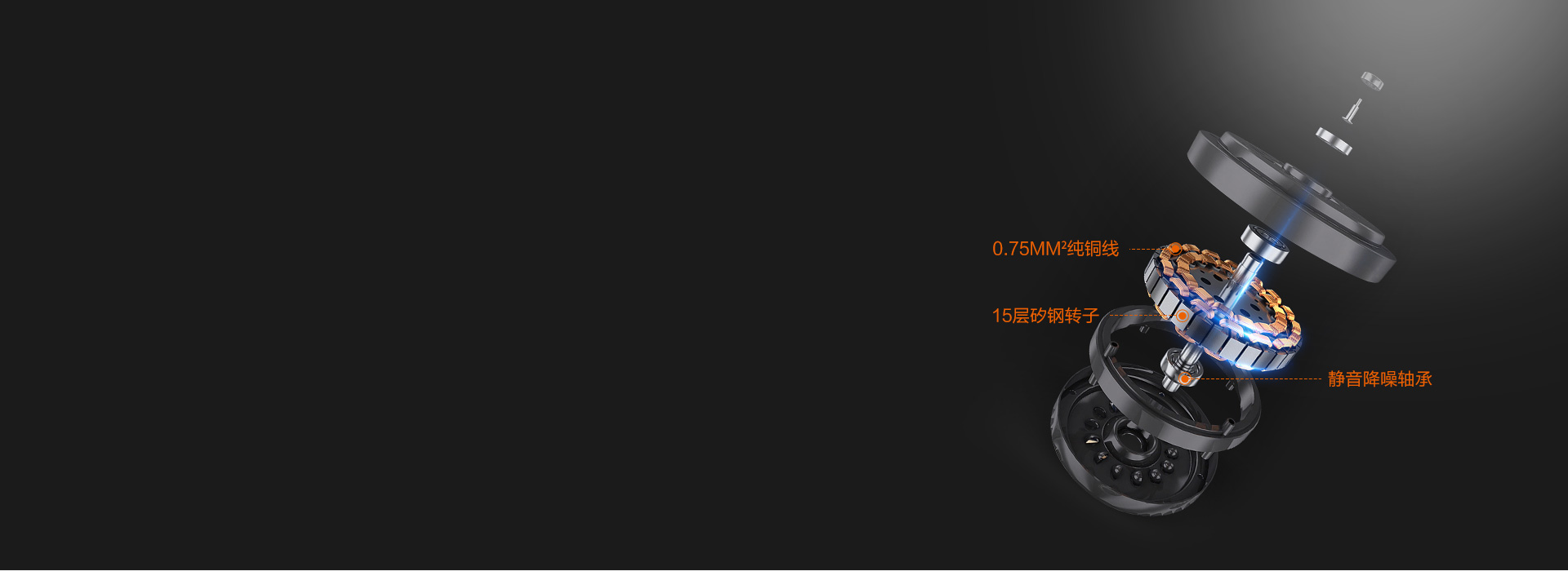 矽鋼電機，運行持久穩(wěn)定
 優(yōu)質(zhì)直流無刷電...