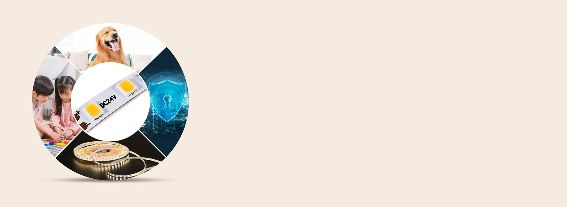 24V低壓燈帶，安全可靠
 相對于高壓燈...