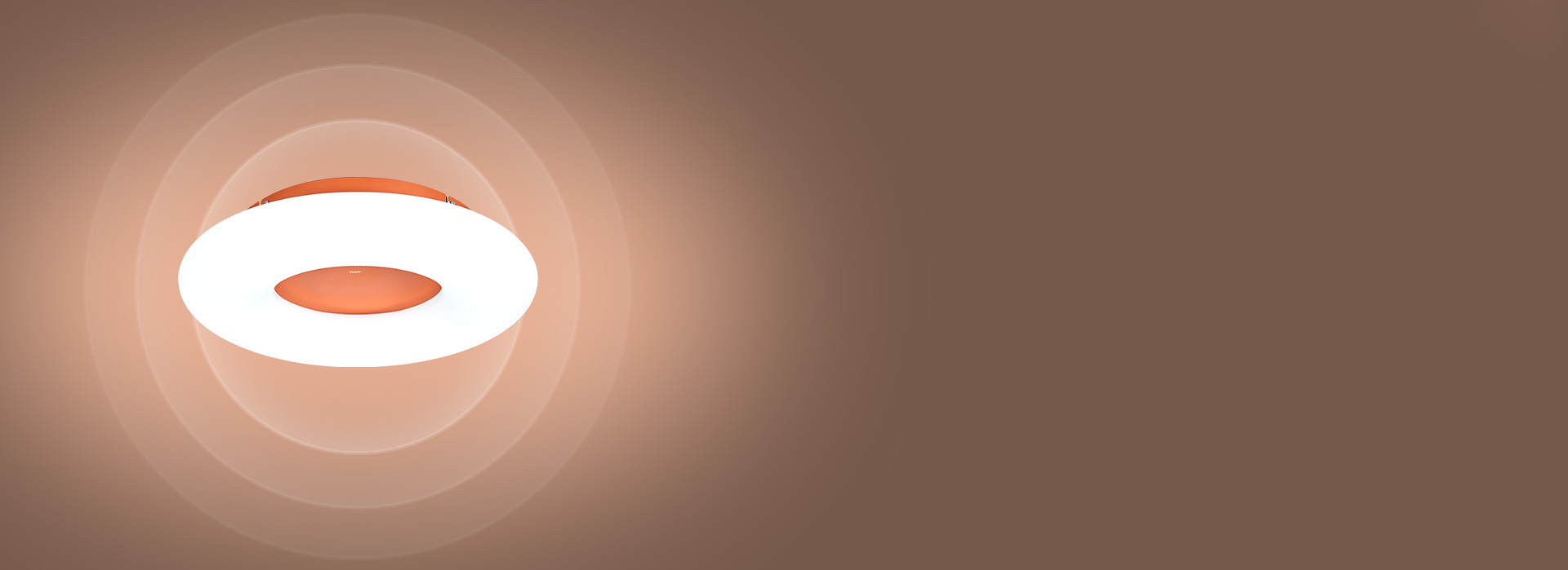 360°環繞發光，柔和照亮空間
 燈罩外...