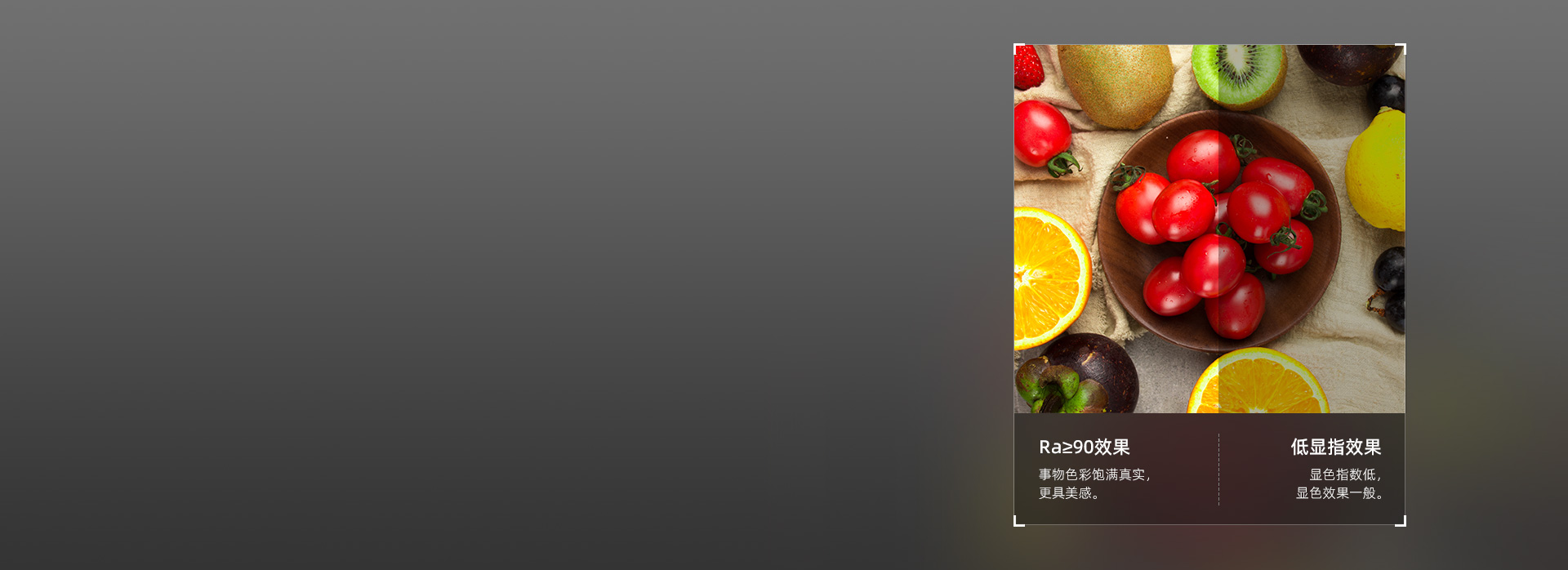 陽光般顯色，濾鏡般美感
 顯色指數(shù)Ra≥...