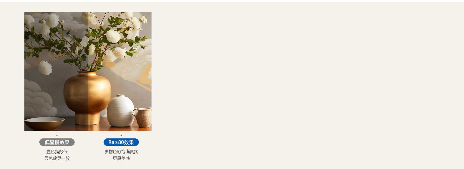 真實(shí)顯色，照出事物本真色彩
 光線下事物...