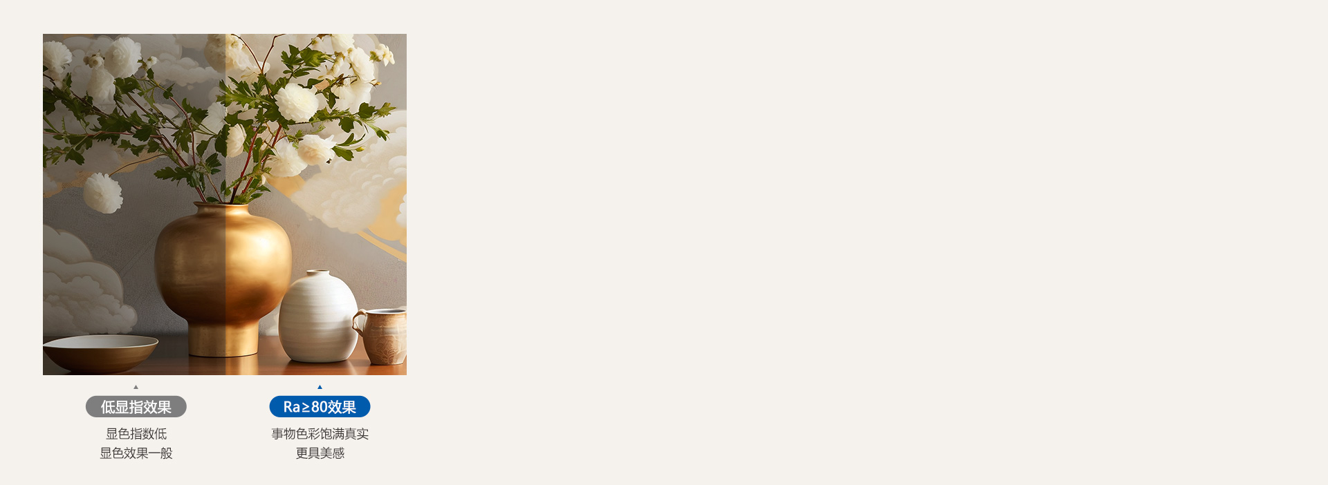 真實顯色，照出事物本真色彩
 光線下事物...