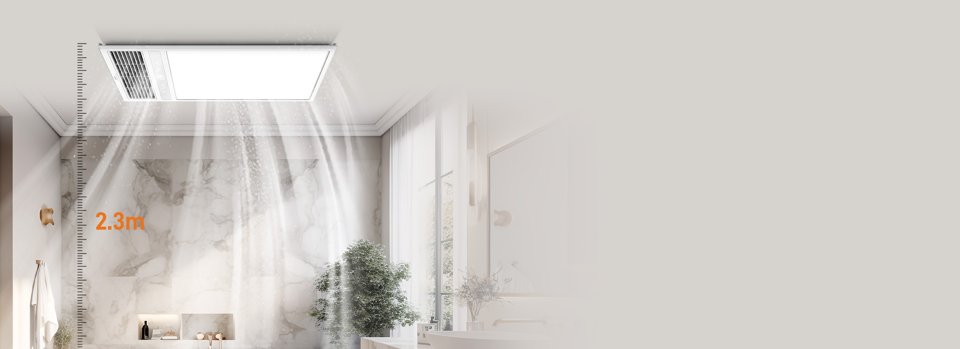 強勁送風(fēng)，快速換氣
 150mm大風(fēng)輪，...