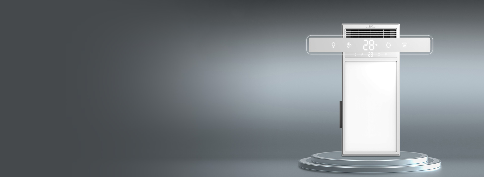 狀態(tài)一目了然
 面板自帶高清數(shù)顯，實時溫...